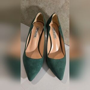 Joy In Love Suede Green Women's Shoes Size 8.5